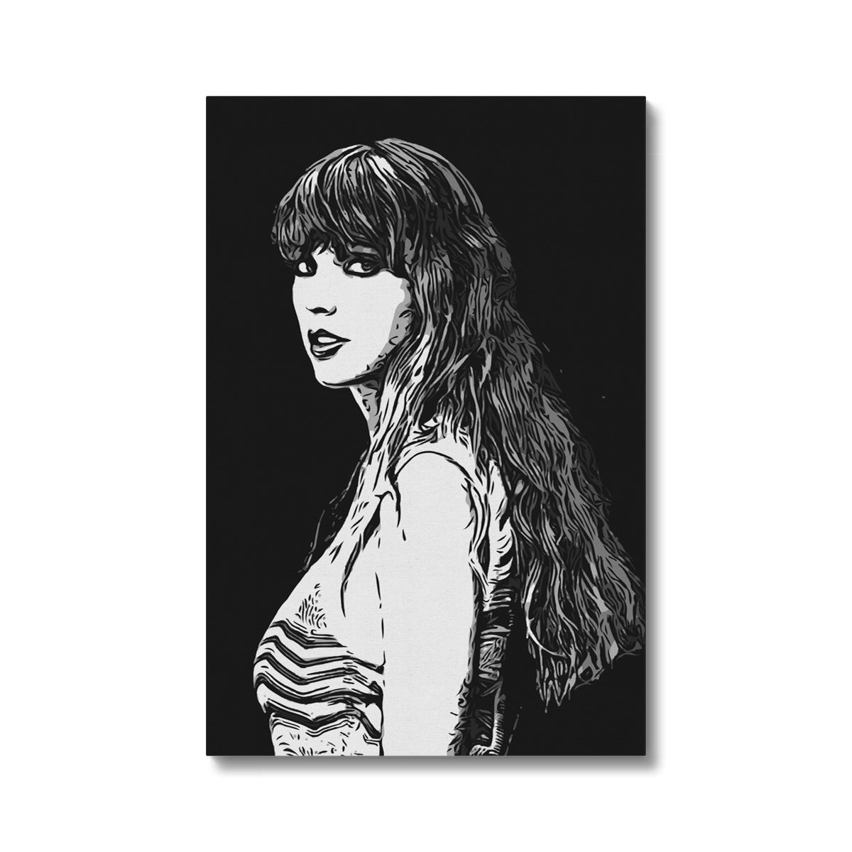 Elegant Taylor Swift Illustration Canvas