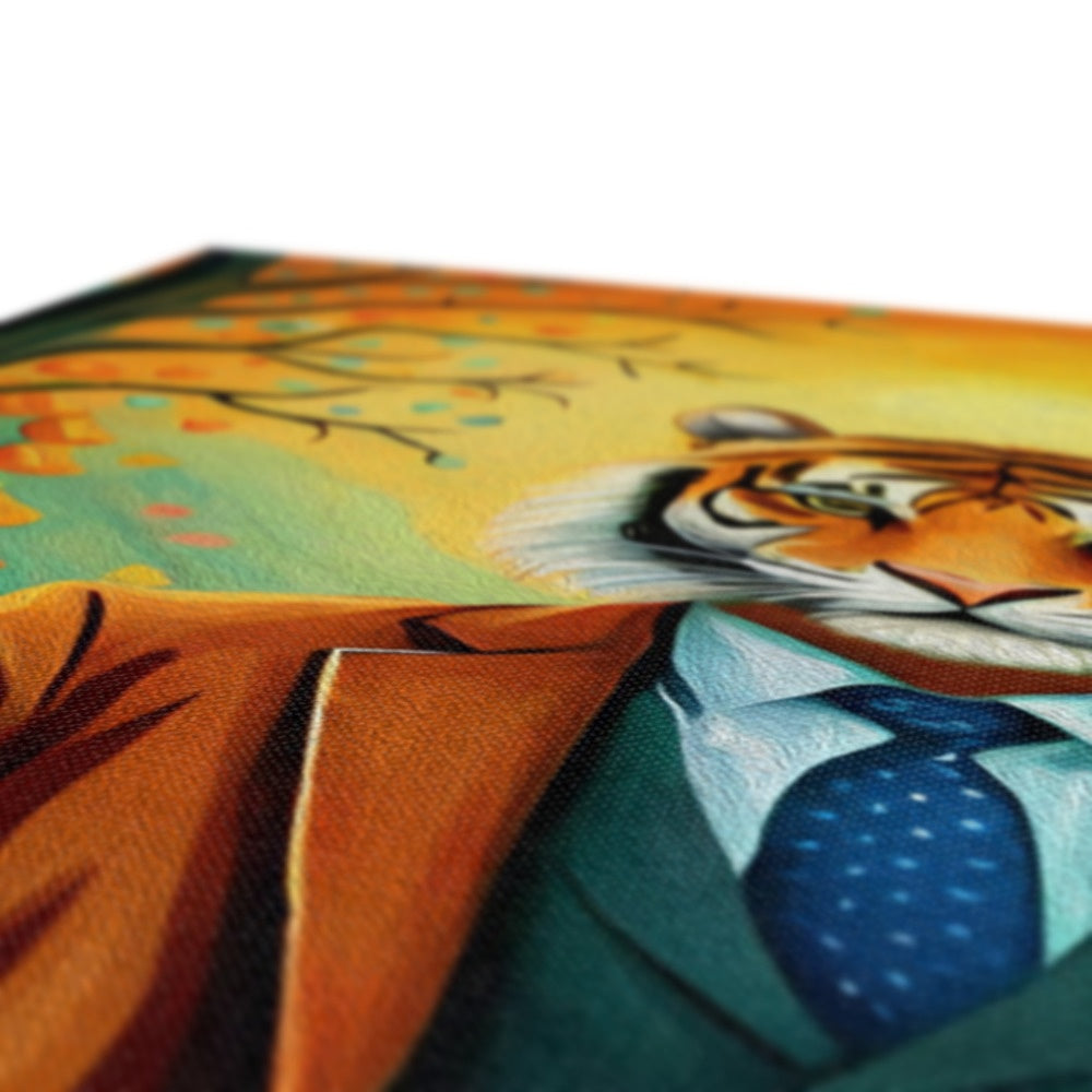 Tiger In A suit Portrait Canvas