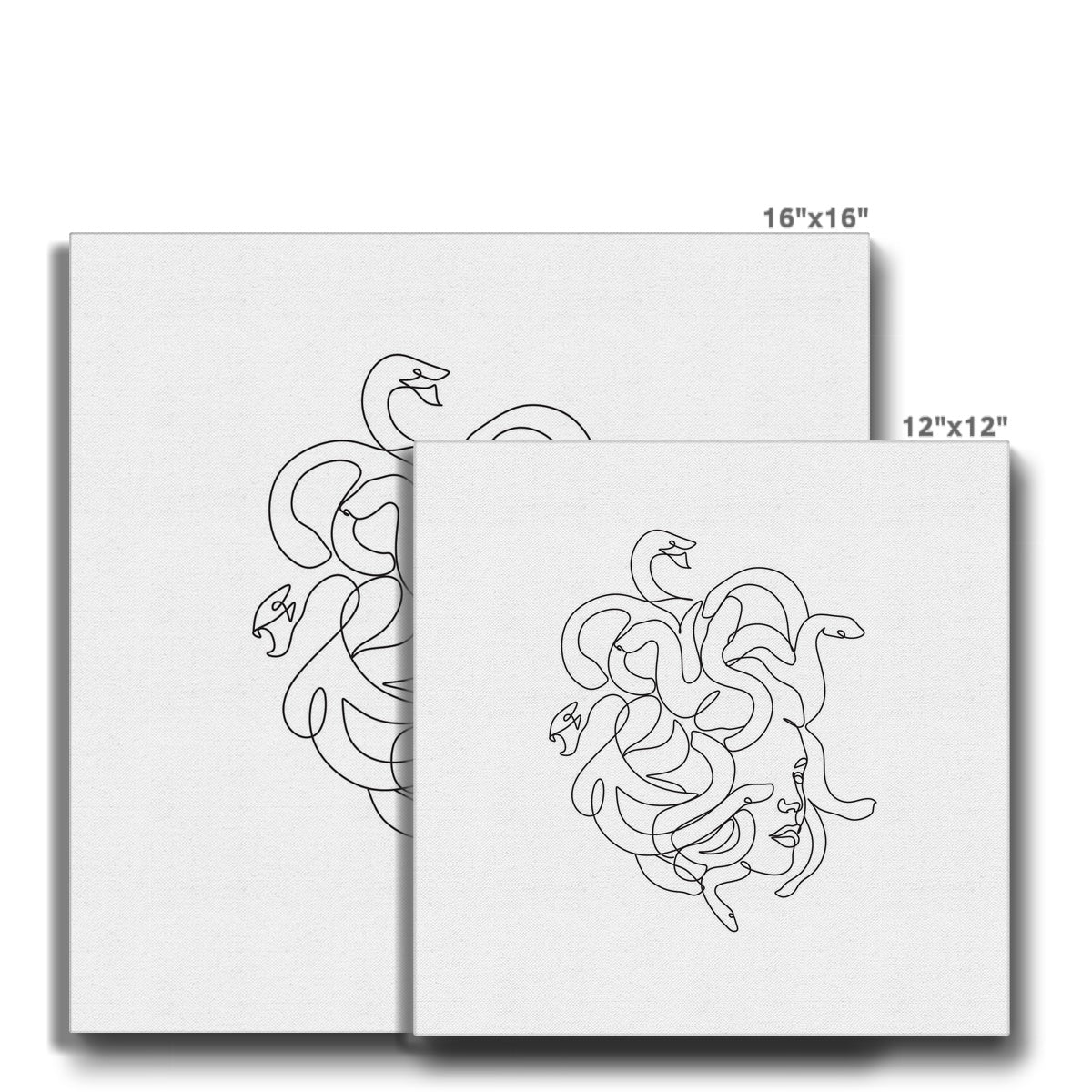 Medusa's Line Portrait Canvas