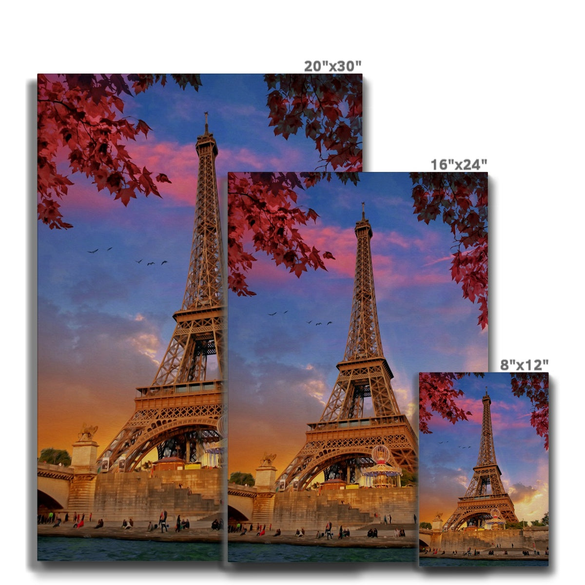 Eiffel Tower Fall Art Canvas