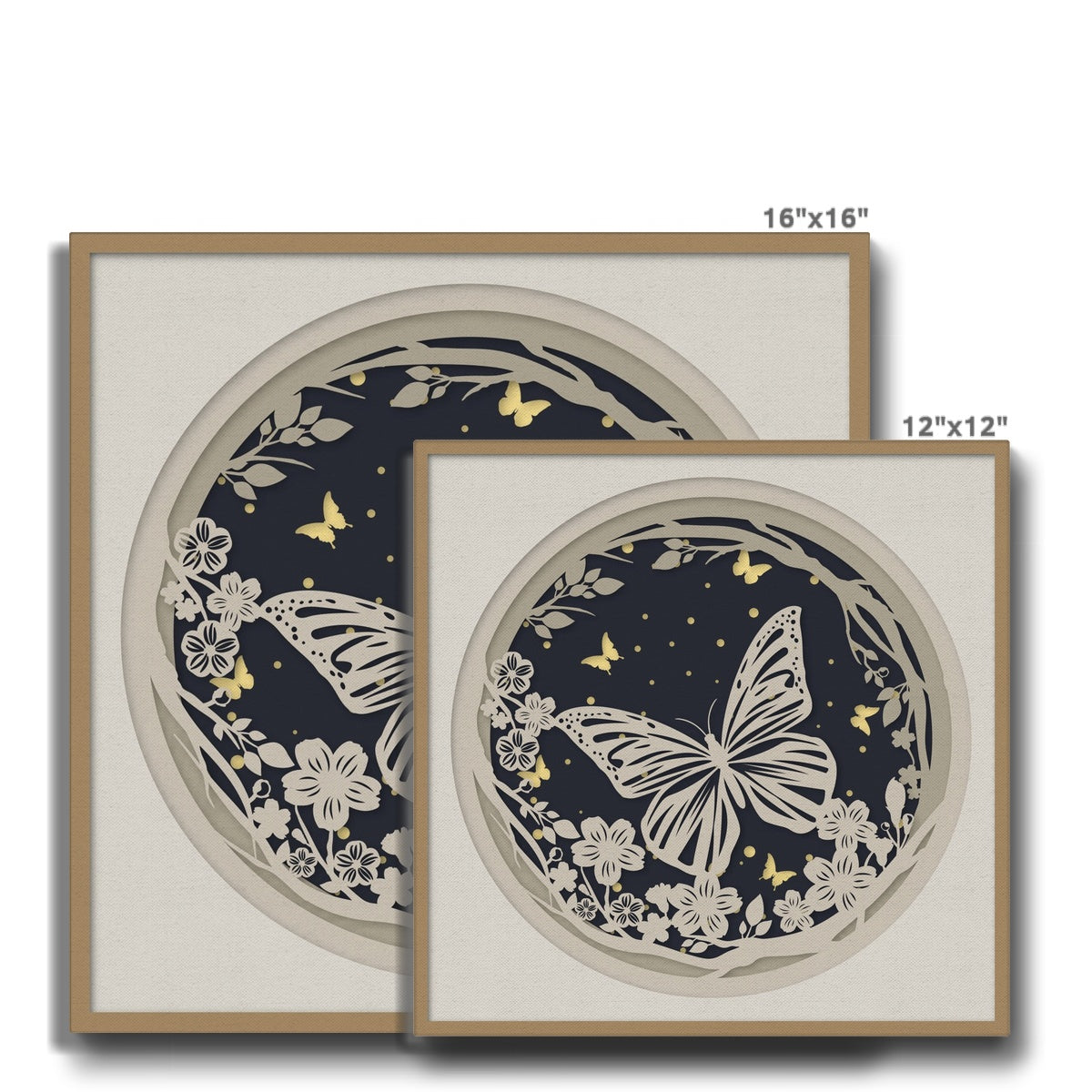 Whimsical Butterfly Haven  Canvas