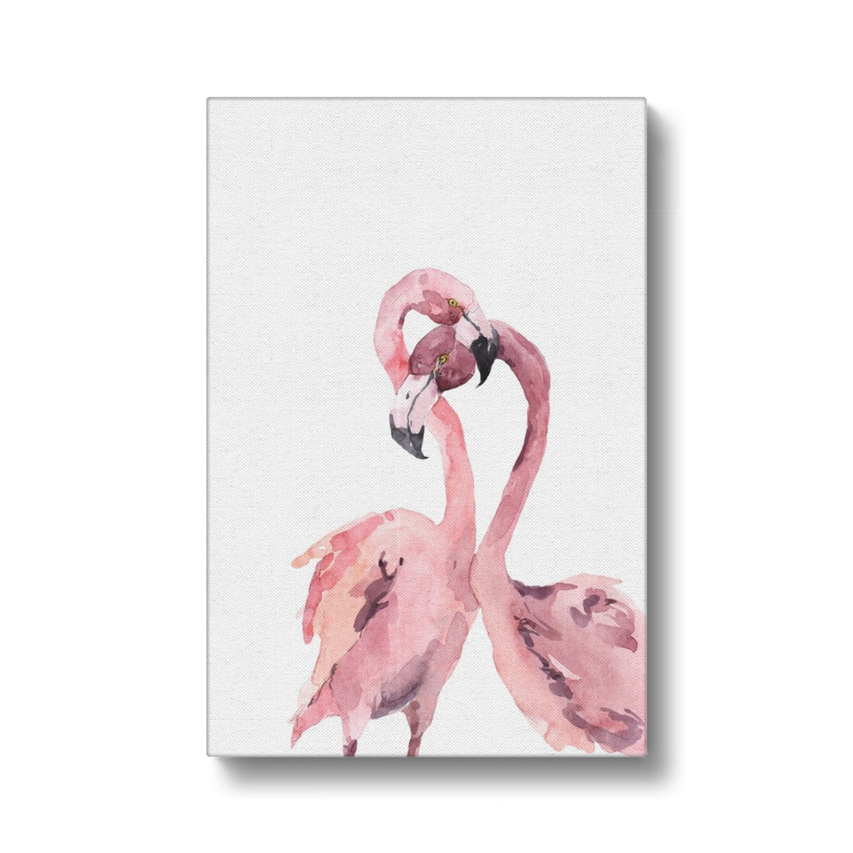 Two Flamingos Intertwined Canvas