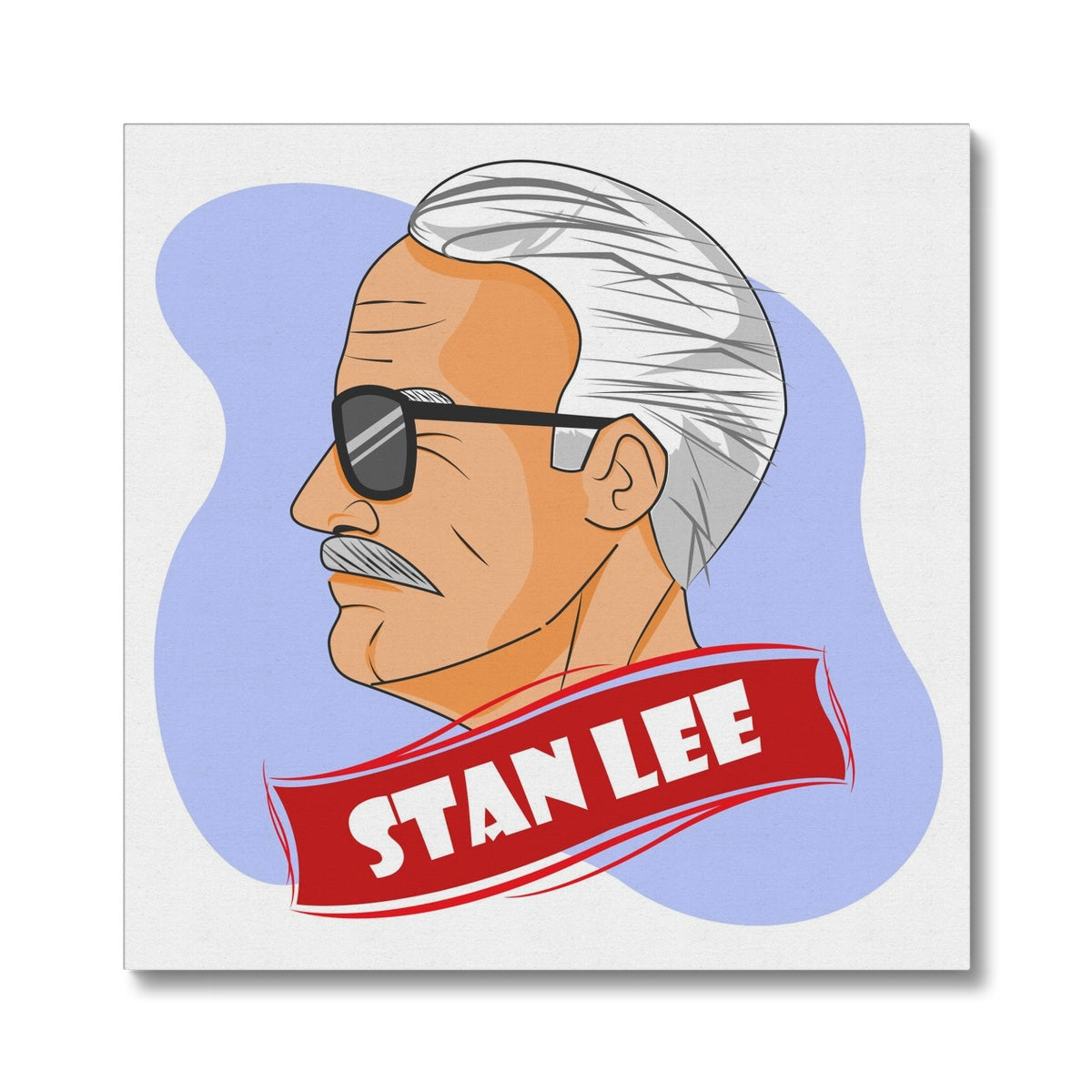 Stan Lee Sketch Art Illustration Canvas