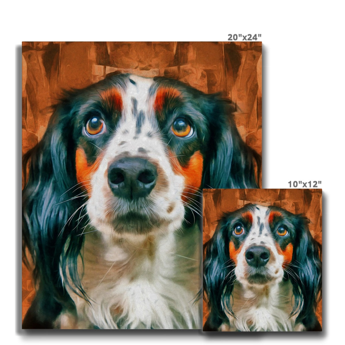 Basset Hound Oil Portrait Canvas