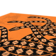 Black & Orange Medusa Illustration Canvas