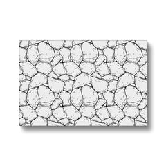 Monochrome Stone Wall Art Canvas