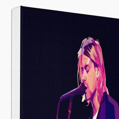 Kurt Cobain's Vibrant Portrait Canvas