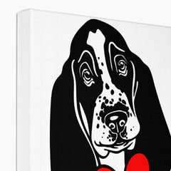 Monochrome Basset Hound Animation Canvas