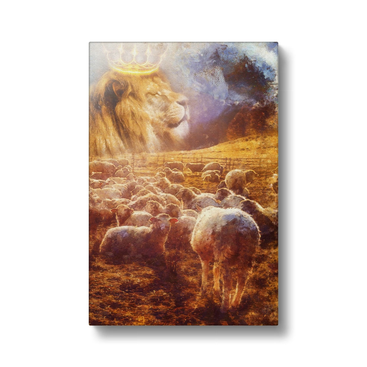 Majestic Sheep Herd Oil Painting Canvas