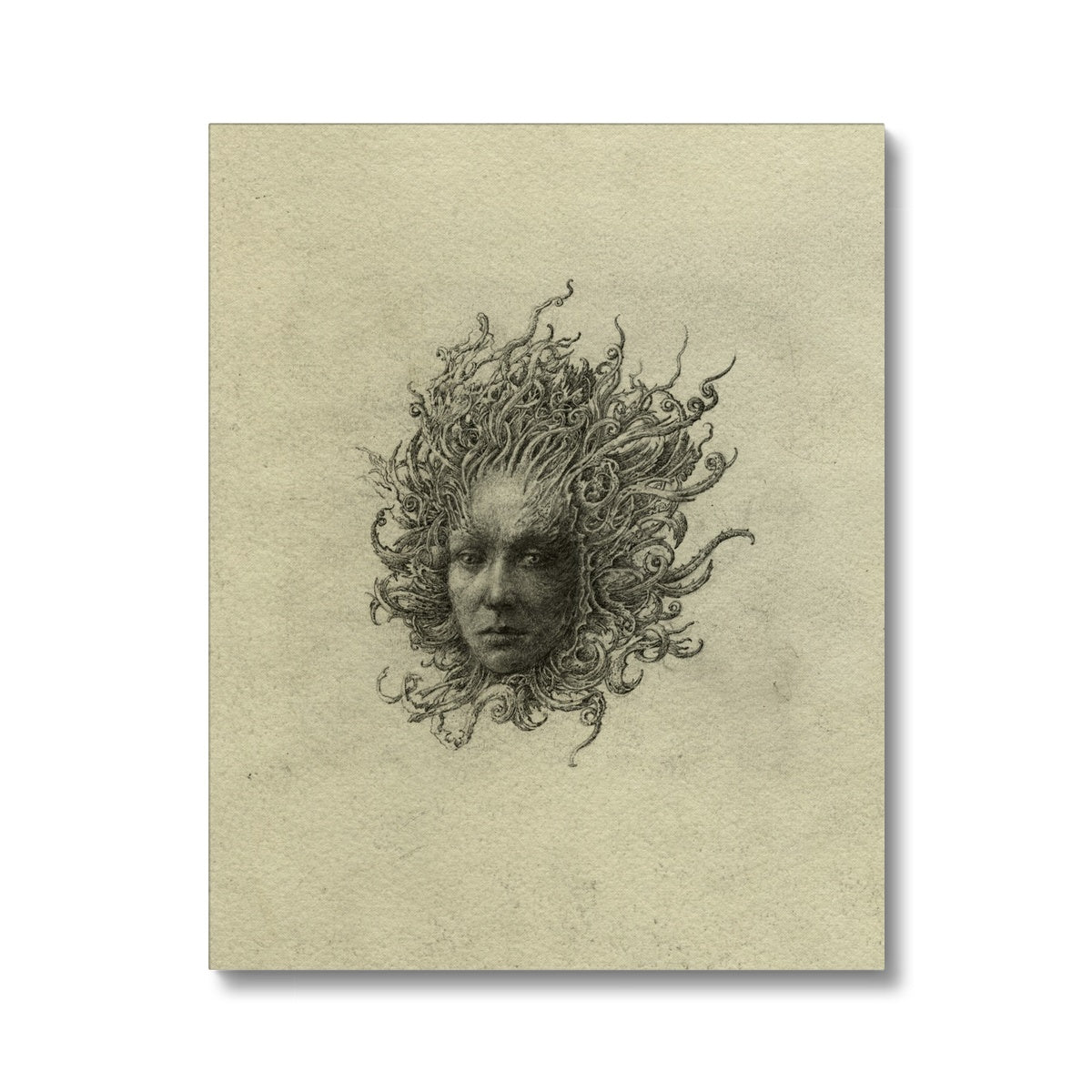 Hand Drawn Medusa's Portrait Canvas