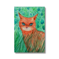 Orange Cat Illustration Canvas