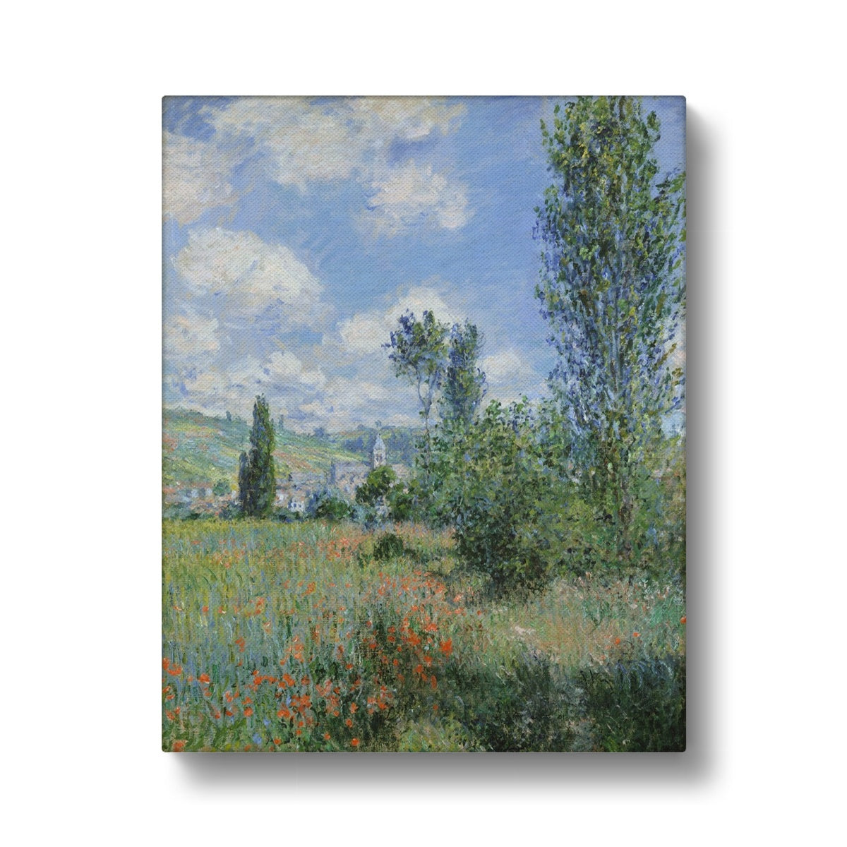View of Vétheuil, 1880 , Claude Monet  Canvas