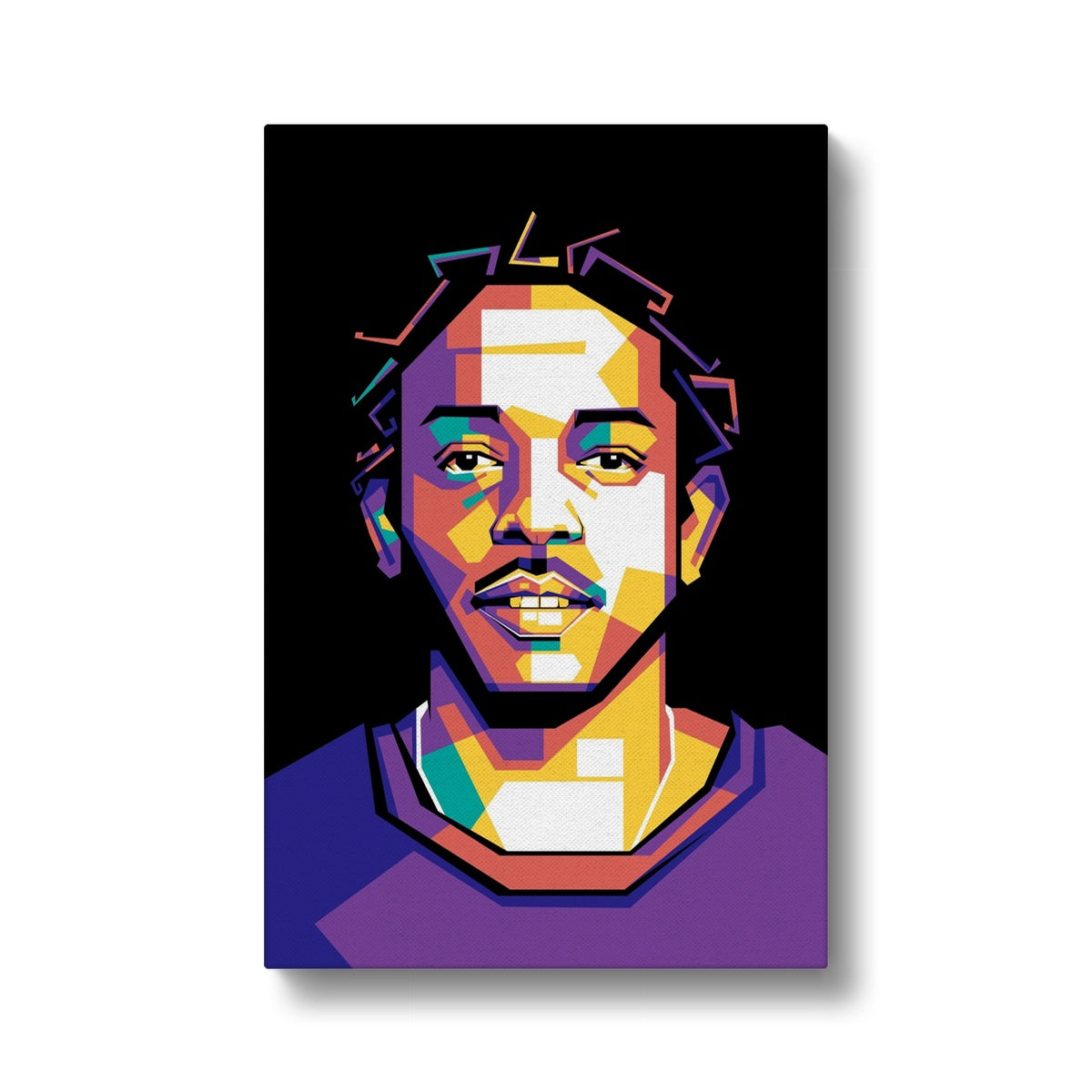Multi Colour Kendrick Lamar Portrait Canvas