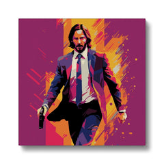 Artistic John Wick Sketch Canvas