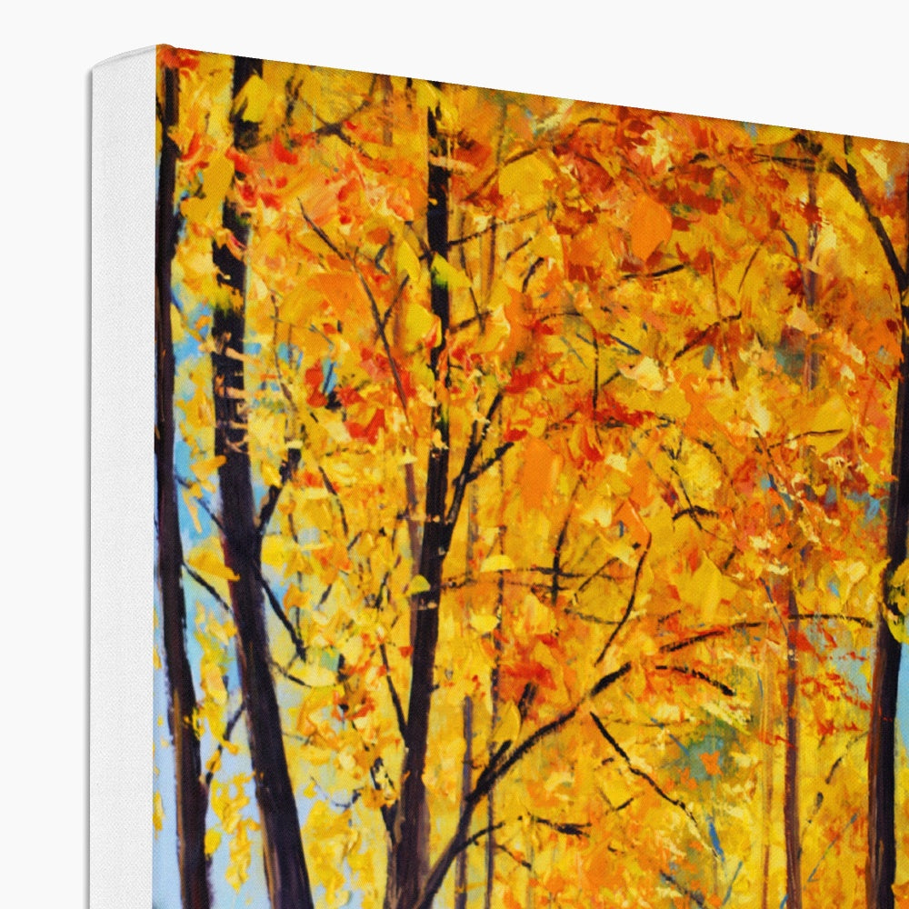 Fall Water Color Art Painting Canvas