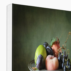 Aesthetic Still Life Fruit Bowl Canvas