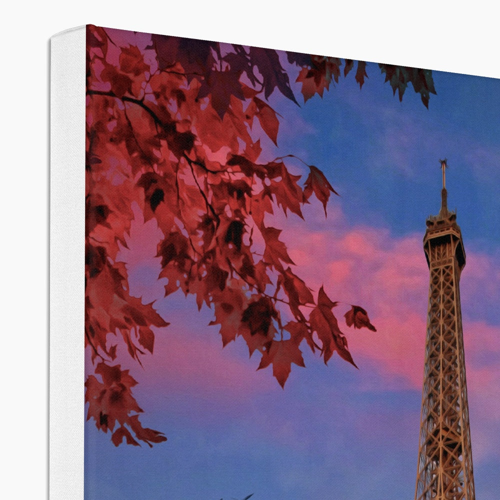 Eiffel Tower Fall Art Canvas