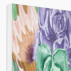 Flamingo In Flowers Painting Canvas