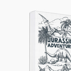 Monochromatic Jurassic Park Poster Canvas