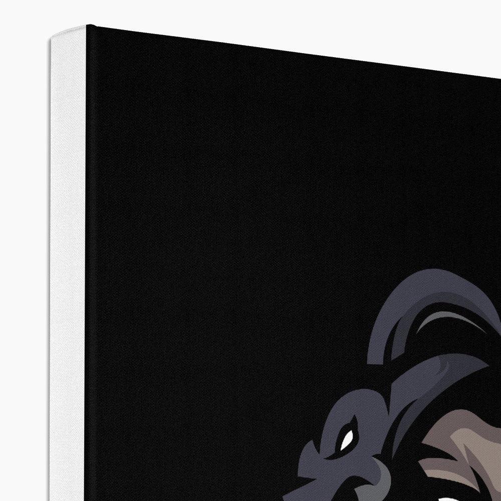 Black & Gray Medusa Illustration Canvas