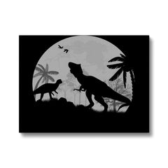 Black & White T-Rex Art Canvas