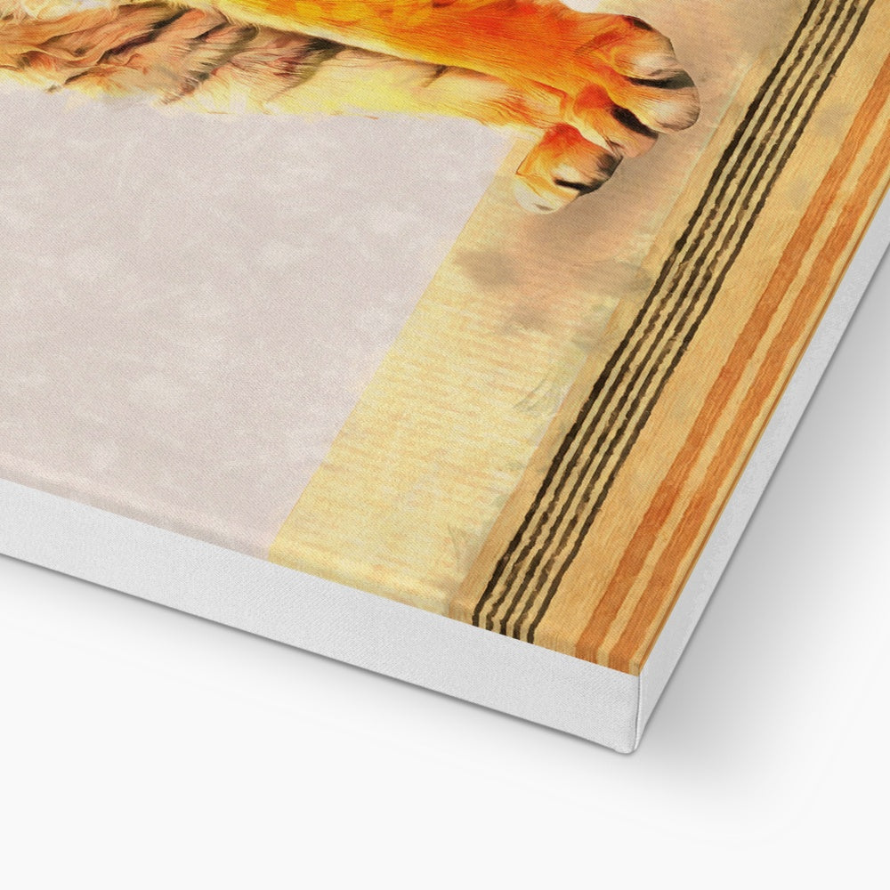 Tiger & Sun Wall Art Canvas