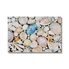 Iridescent Seashell Strokes Canvas