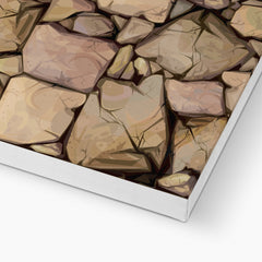 Brown Stone Wall Art Illustration Canvas