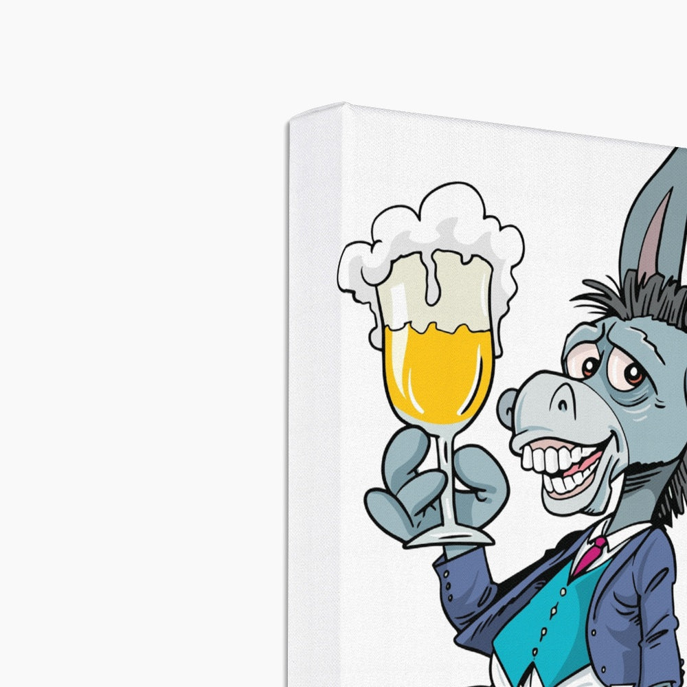 Donkey In Suit Art  Canvas