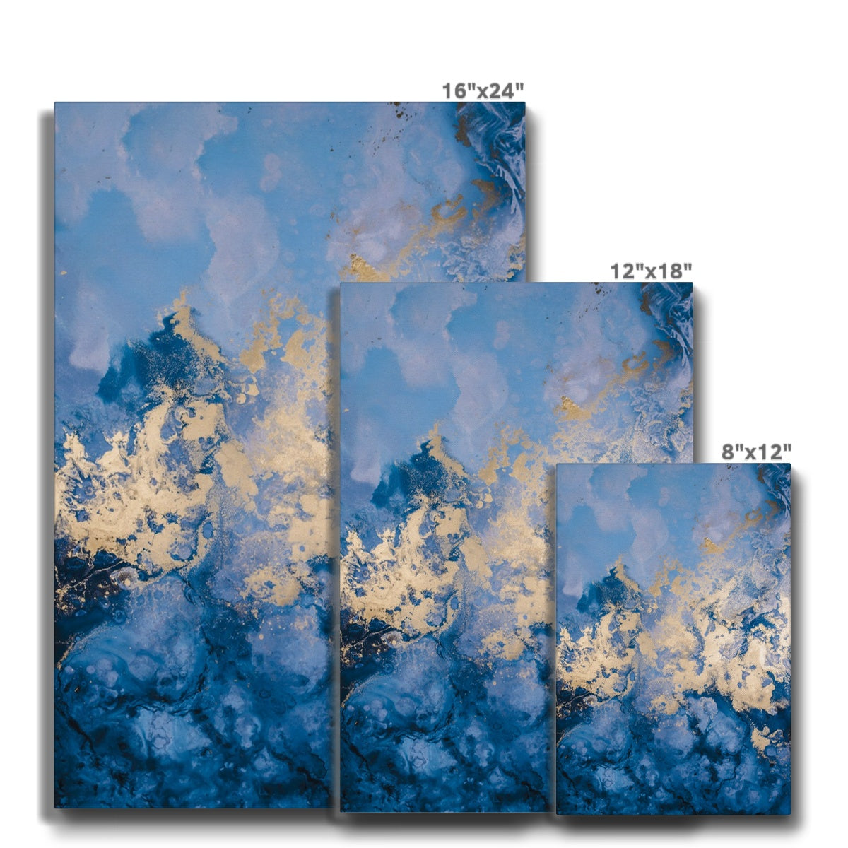 Blue Abstract Painting  Canvas