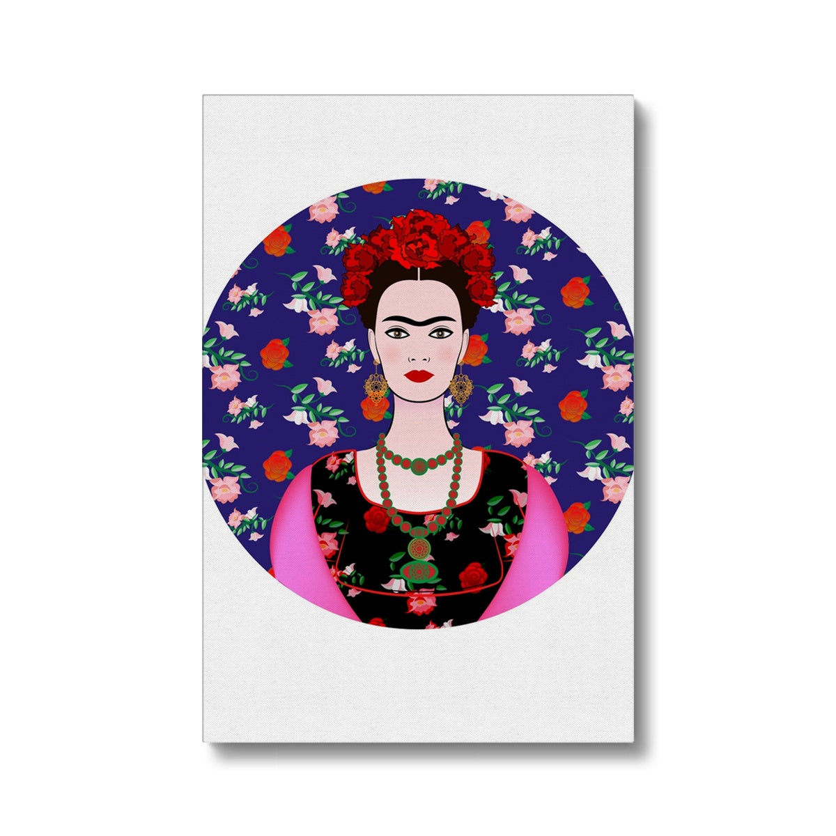 Glorious Farida Kahlo Illustration Canvas