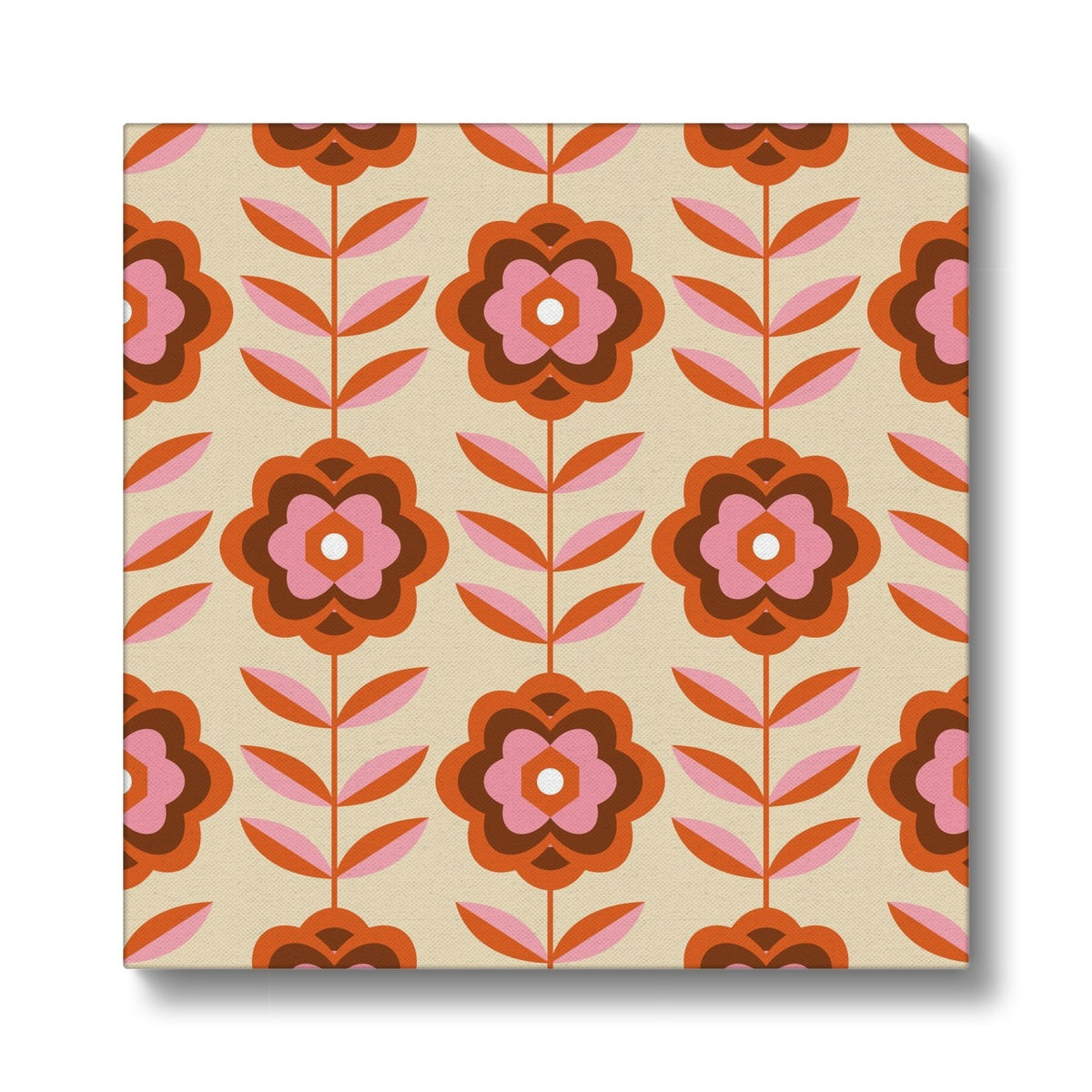 Charming Floral Design Canvas