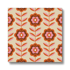 Charming Floral Design Canvas