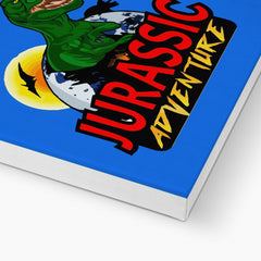 Vibrant Jurassic Park Illustration Canvas