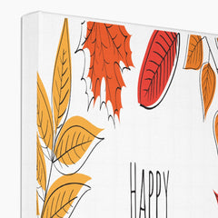 Autumn Leaves Thanksgiving Art Canvas