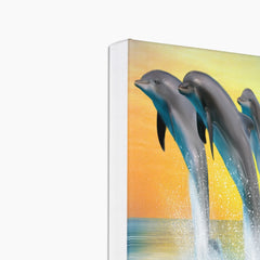 Aquatic Beauty by Dolphins Canvas