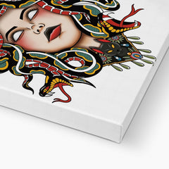 Multicolor Medusa Portrait Canvas