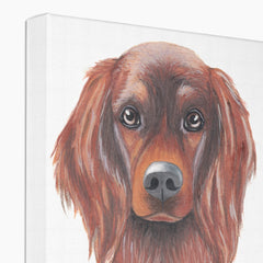 Brown Basset Hound Painting Canvas