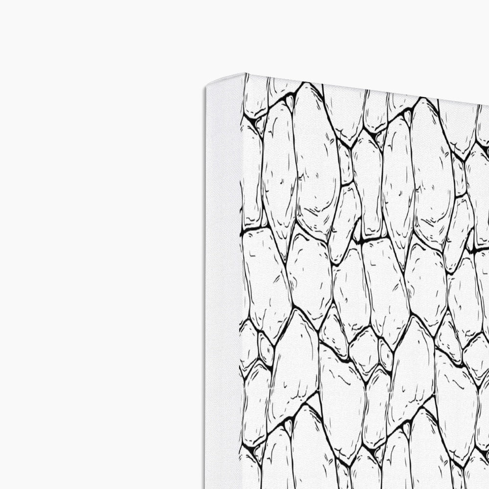 Monochrome Stone Wall Art Canvas