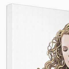 Taylor Swift & Guitar Caricature Canvas