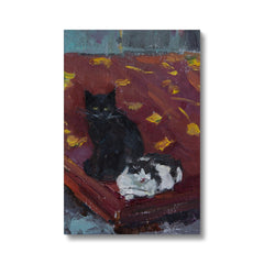 Incredible Black Cats Oil Painting Canvas