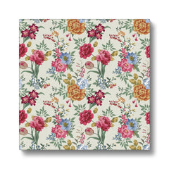 Maximal Bright Colour Floral Print Canvas