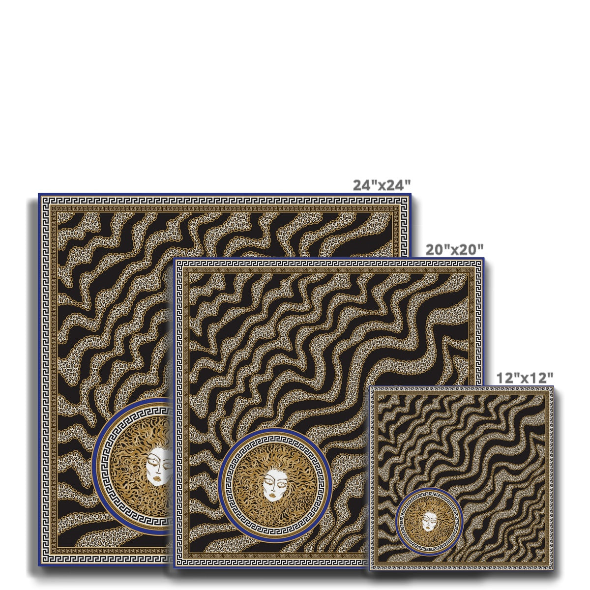 Medusa & Desert Waves Illustration Canvas