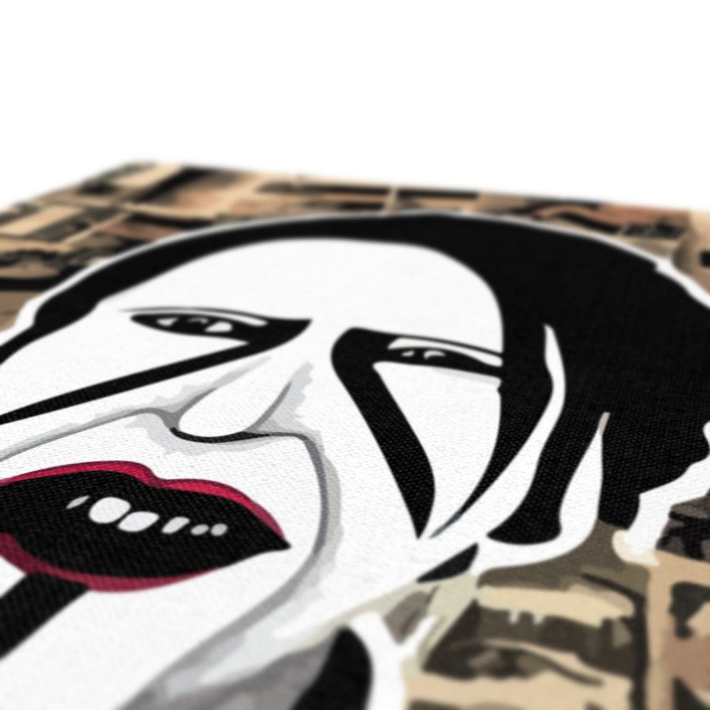 Black & White Marilyn Manson's Gothic Sketch Canvas