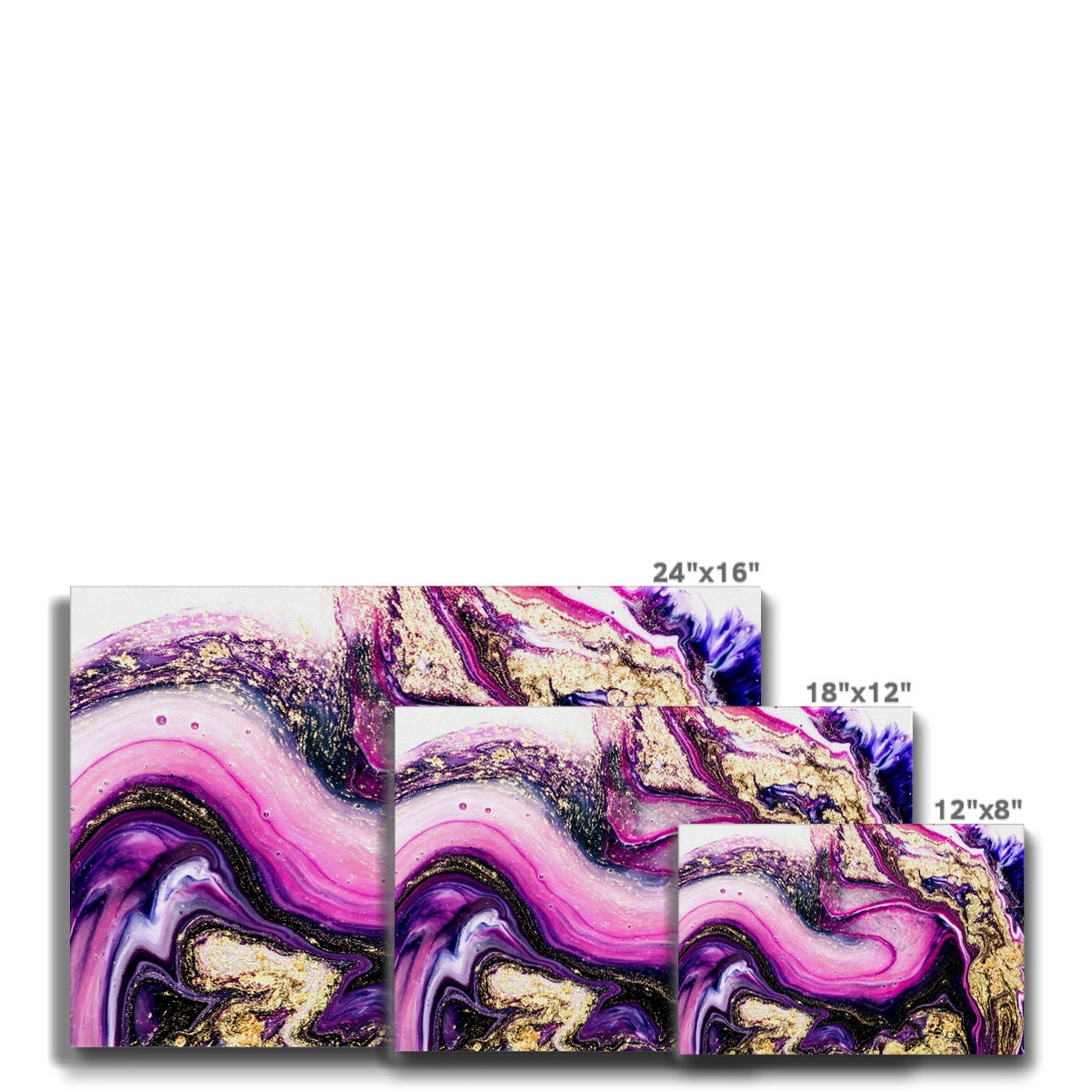 Glittery Purple Abstract Art Canvas