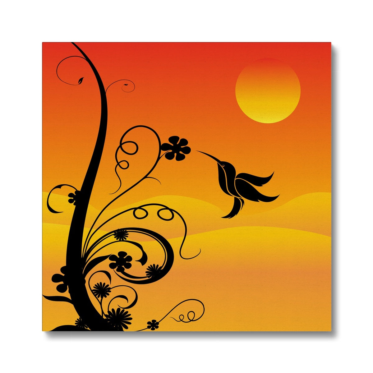 Humming Bird & Sunset Canvas