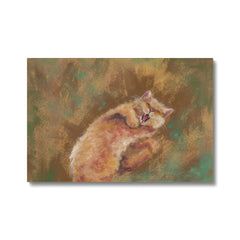 Happy Cat Painting Canvas