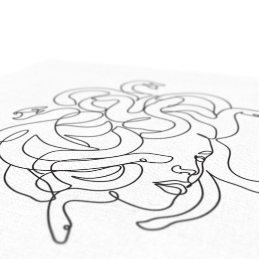 Medusa's Line Portrait Canvas