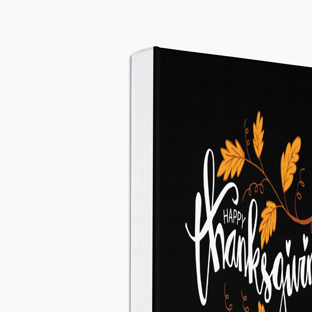 Black & White Thanksgiving Art Canvas