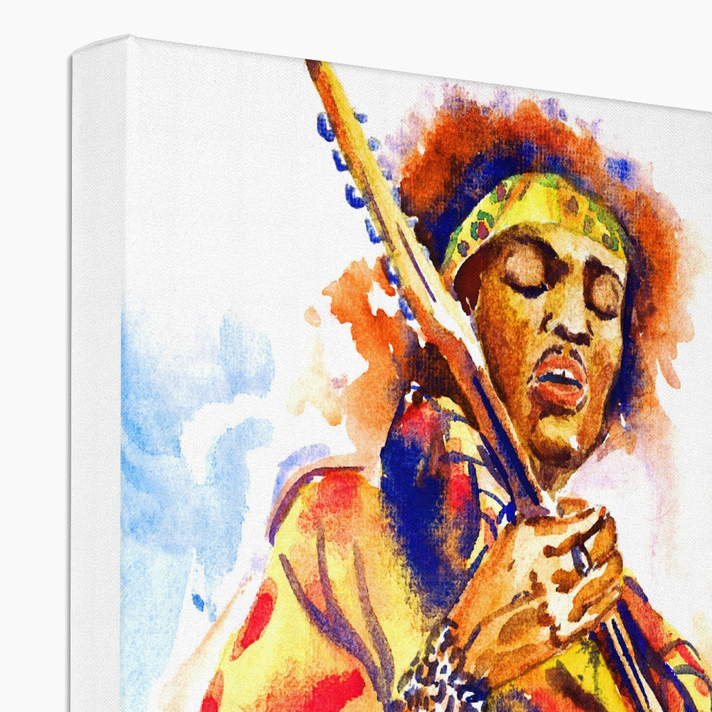 Iconic Hendrix Portrait Canvas